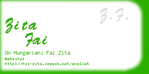 zita fai business card